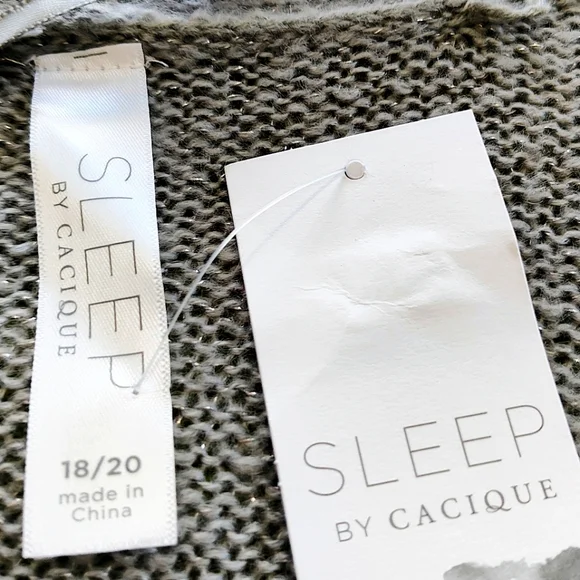 NWT Lane Bryant Gray w/ White Stars Cardigan, Size 18-20 #50 - Picture 8 of 9